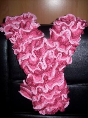 tricoter une echarpe a froufrou
